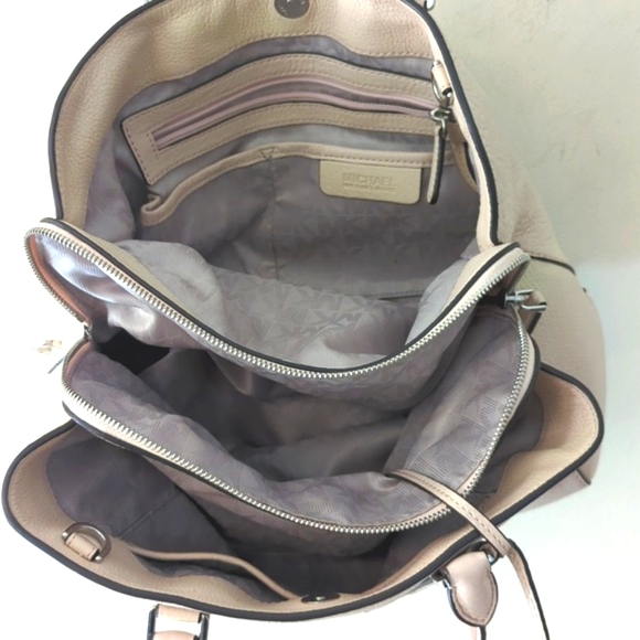 MICHAEL Kors Pebbled Leather Satchel Handbag Ballet - Picture 3 of 16